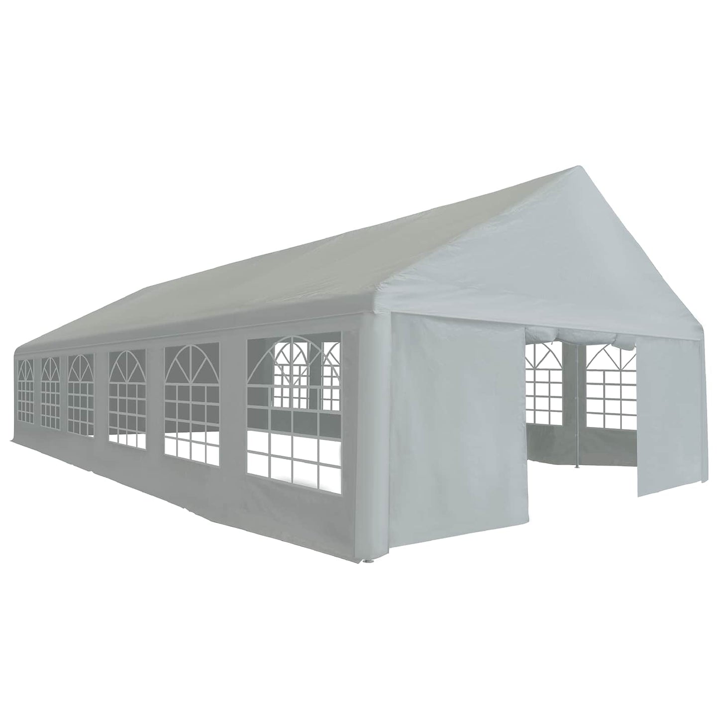Tent Fabric without Frame Grey 12 x 6 m PE