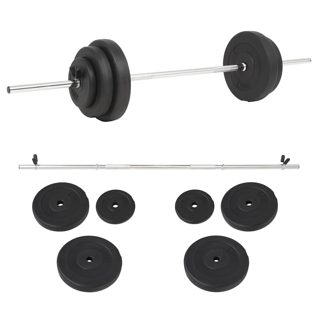 91398 vidaXL Barbell Set 30 kg