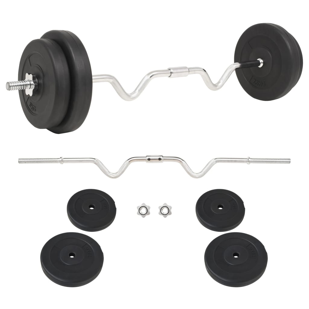 91399 vidaXL Barbell Set 30 kg