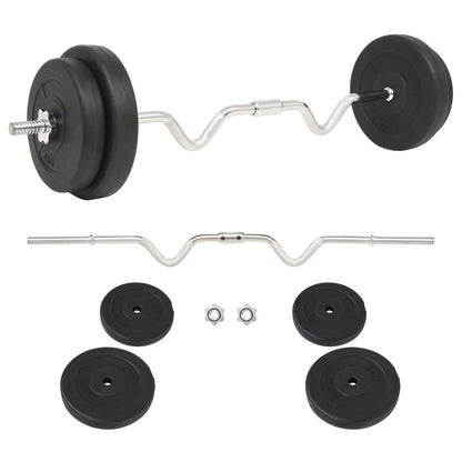 91399 vidaXL Barbell Set 30 kg
