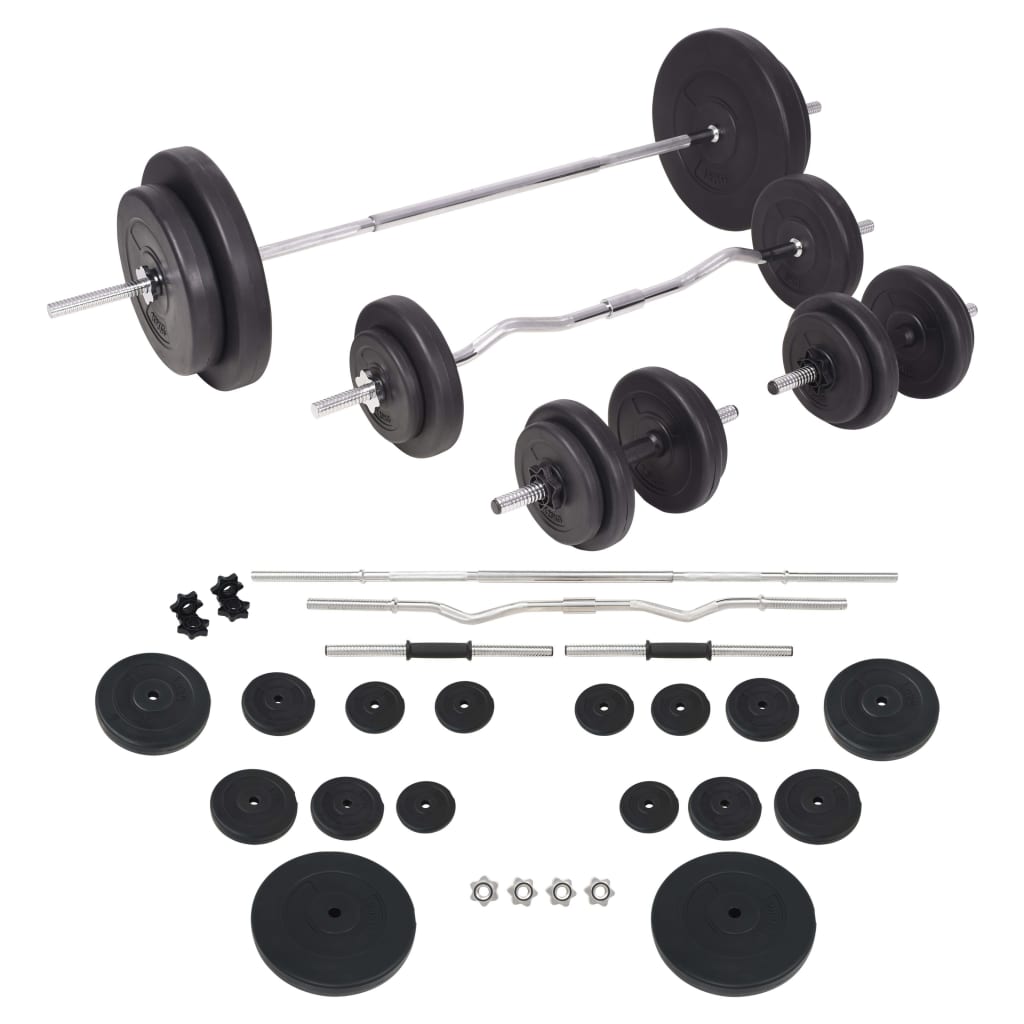 91404 vidaXL Barbell and Dumbbell Set 90 kg