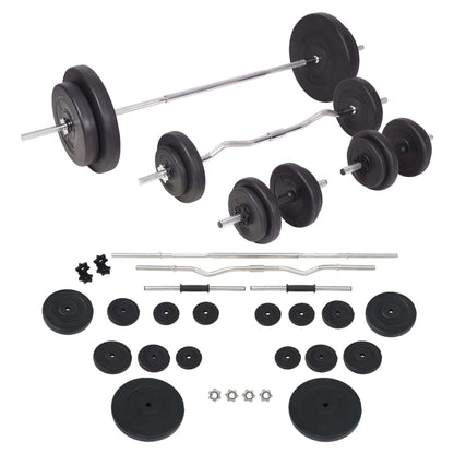 91404 vidaXL Barbell and Dumbbell Set 90 kg