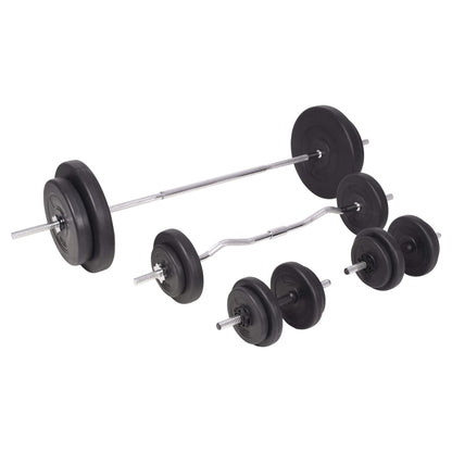 91404 vidaXL Barbell and Dumbbell Set 90 kg