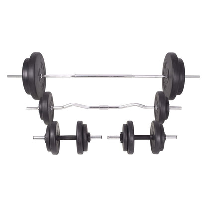 91404 vidaXL Barbell and Dumbbell Set 90 kg