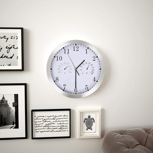 Wall Clock | White | Aluminium, Quartz Movement | 30 cm Diameter | Clock