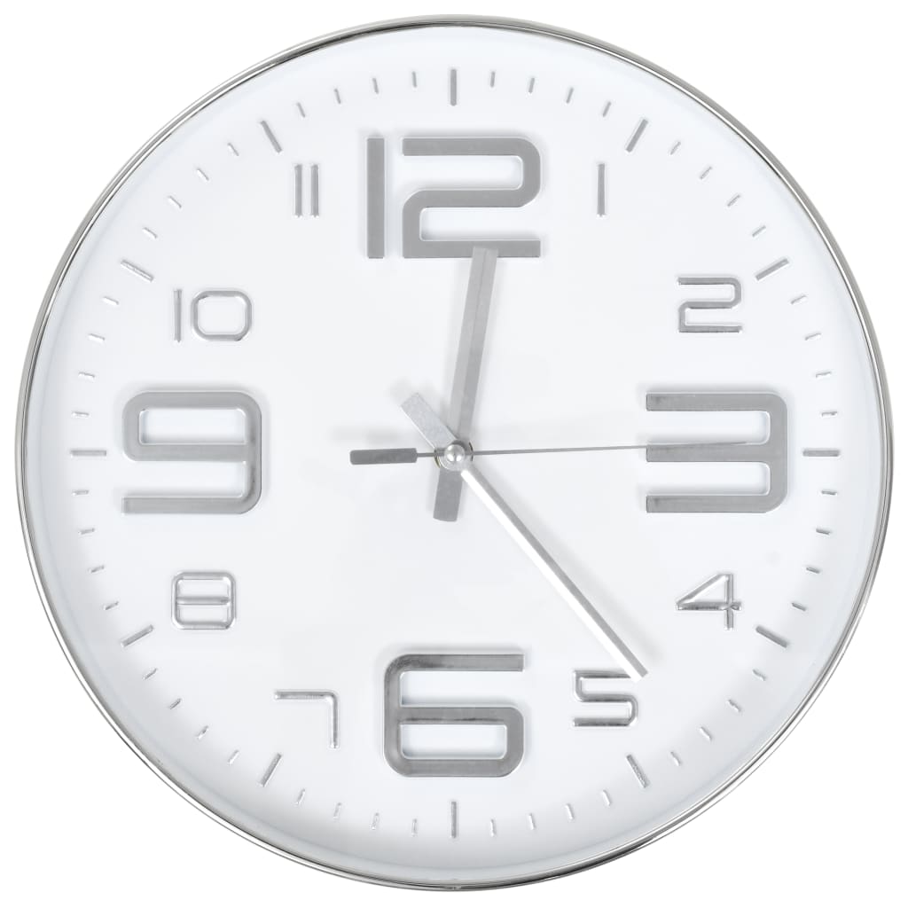 Wall Clock 30 cm Silver