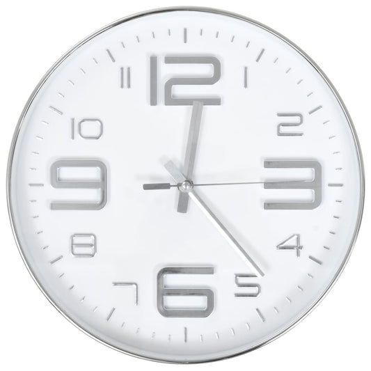 Wall Clock 30 cm Silver