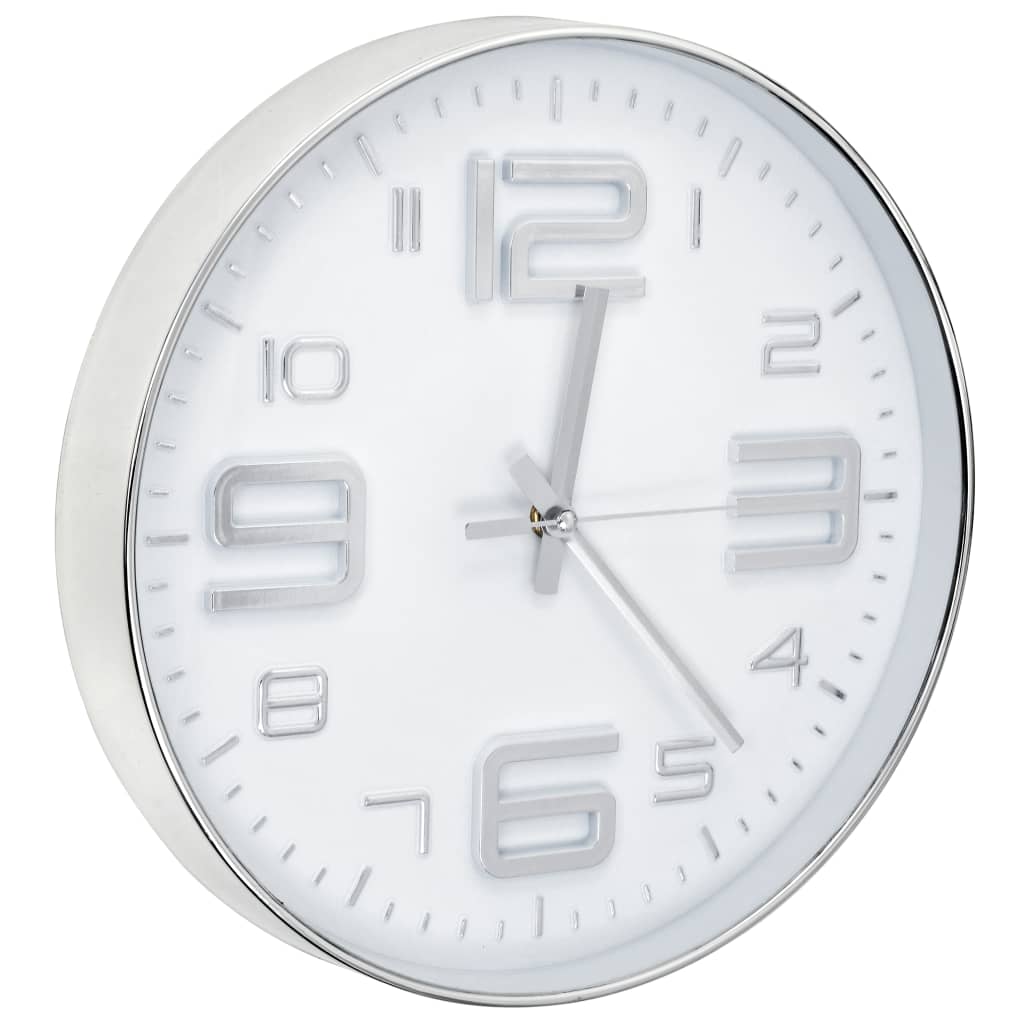 Wall Clock 30 cm Silver