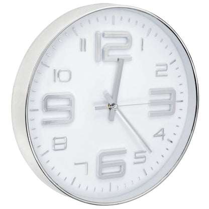 Wall Clock 30 cm Silver
