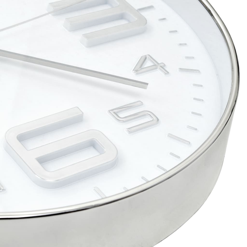 Wall Clock 30 cm Silver