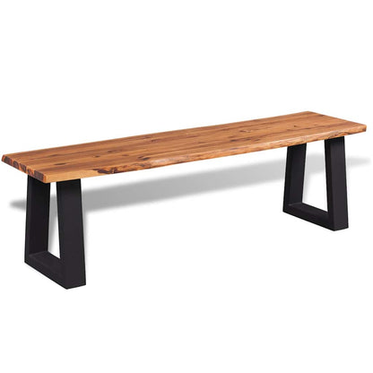 245687 vidaXL Bench Solid Acacia Wood 145 cm