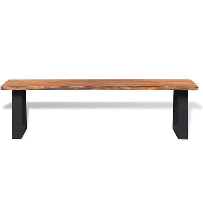 245687 vidaXL Bench Solid Acacia Wood 145 cm