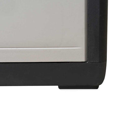 Garden Storage Cabinet with 3 Shelves Black and Grey