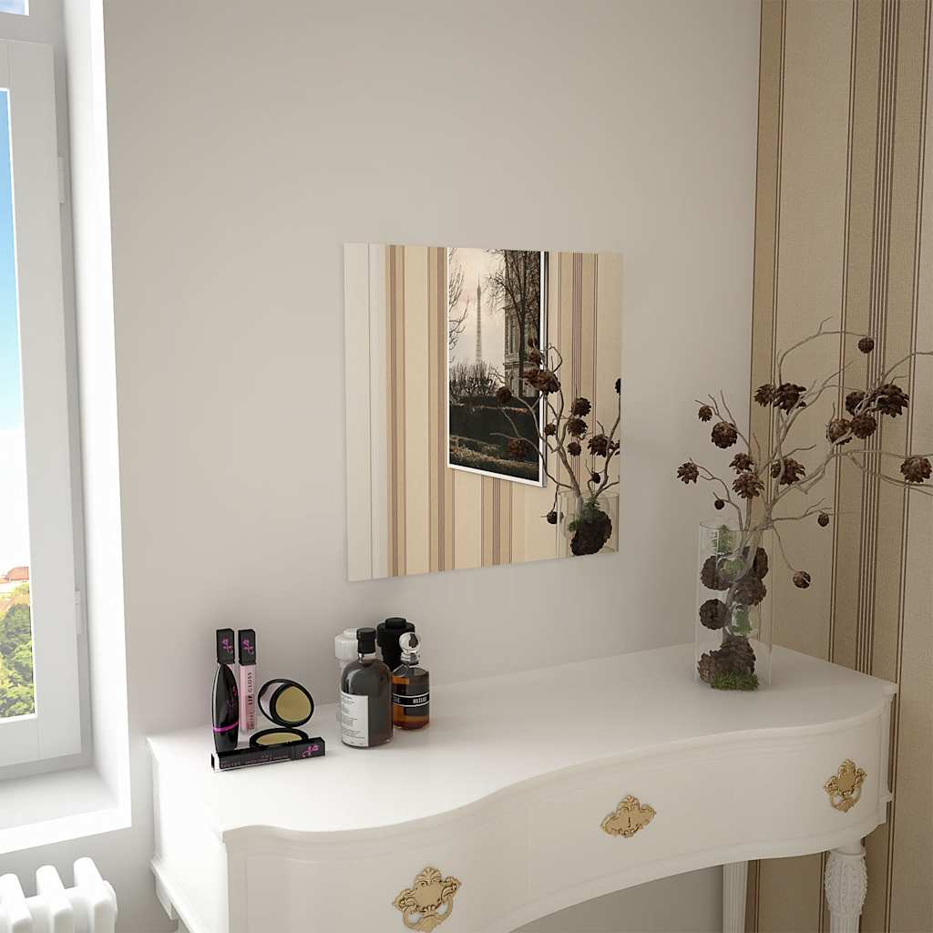 245698 vidaXL Wall Mirror 50x50 cm Square Glass