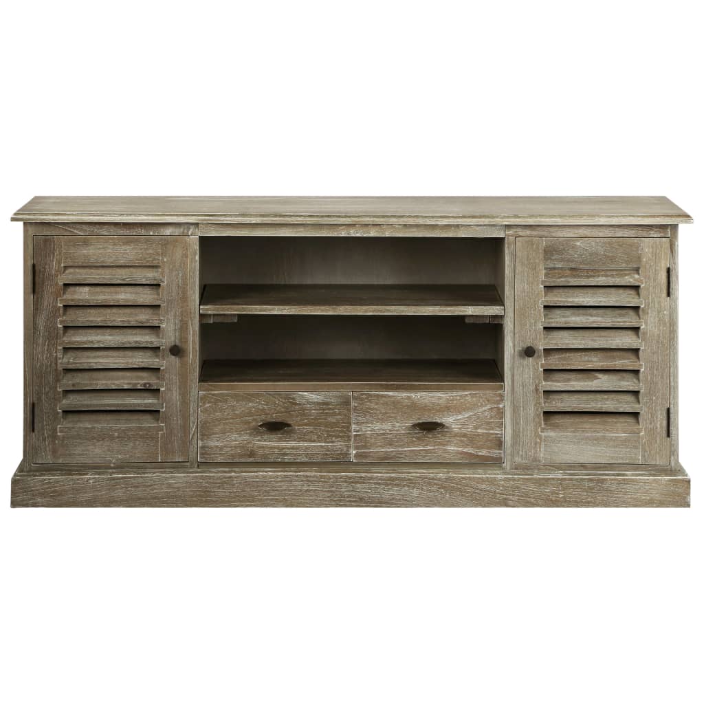 TV Cabinet Solid Mindi Wood 145x35x60 cm