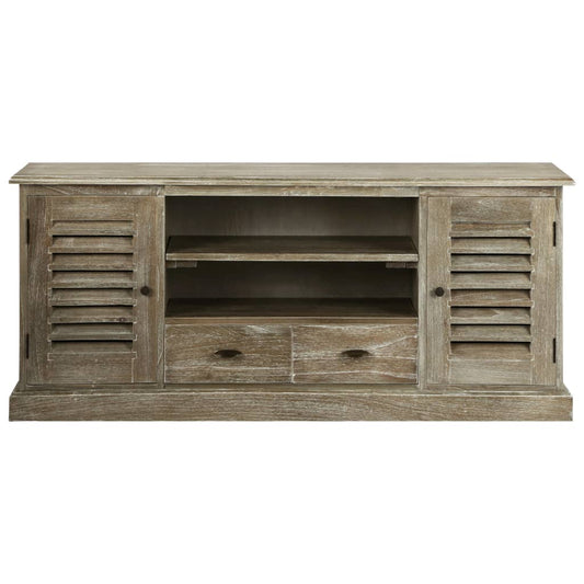 245507 vidaXL TV Cabinet Solid Mindi Wood 145x35x60 cm