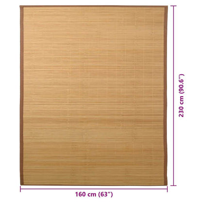 Rug Bamboo 160x230 cm Brown