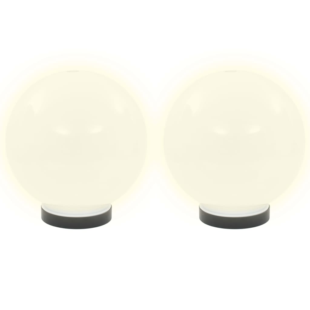 LED Bowl Lamps 2 pcs Spherical 20 cm PMMA
