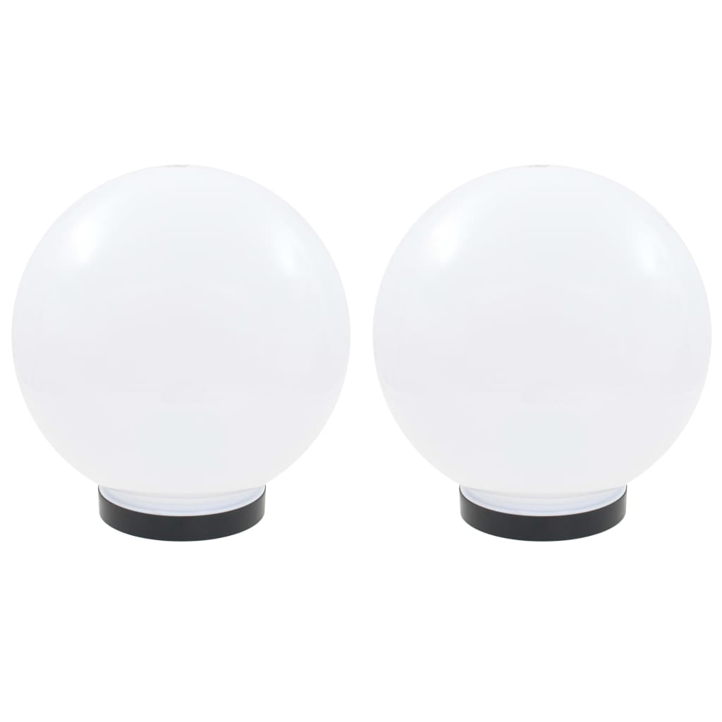 LED Bowl Lamps 2 pcs Spherical 25 cm PMMA