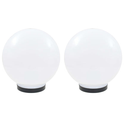 LED Bowl Lamps 2 pcs Spherical 25 cm PMMA