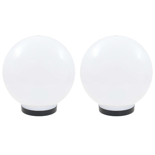 LED Bowl Lamps 2 pcs Spherical 25 cm PMMA