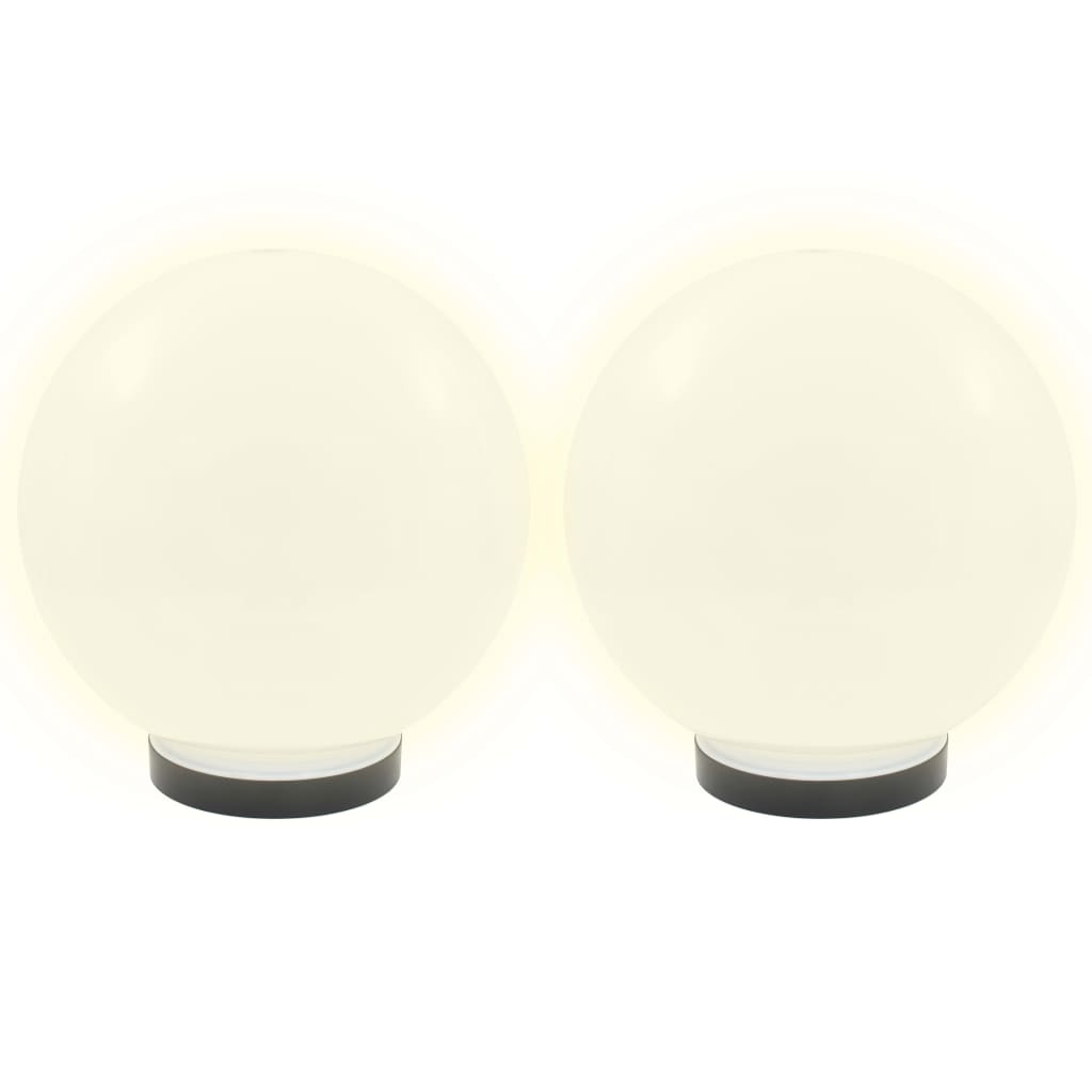 LED Bowl Lamps 2 pcs Spherical 25 cm PMMA