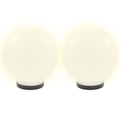 LED Bowl Lamps 2 pcs Spherical 25 cm PMMA