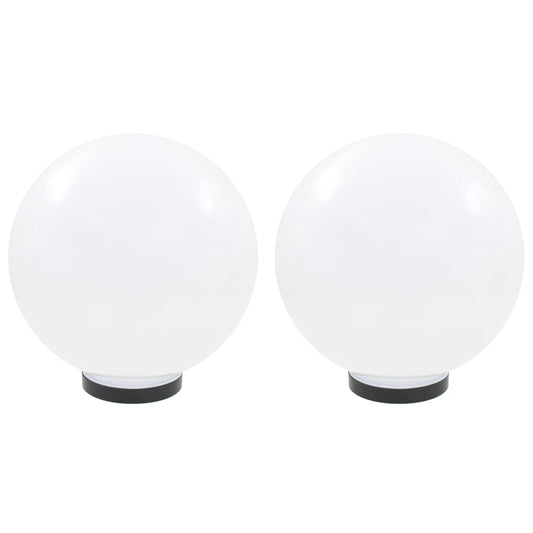 LED Bowl Lamps 2 pcs Spherical 30 cm PMMA