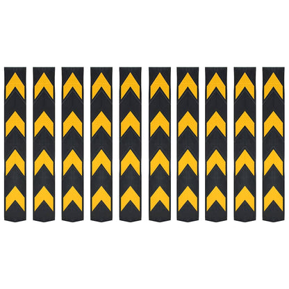 Reflective Corner Guards 10 pcs Rubber 80 cm
