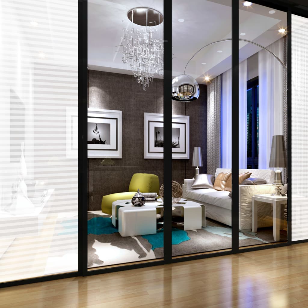 Window Film Frosted Stripes Design 0.9x5 m PVC