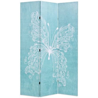 Folding Room Divider 120x170 cm Butterfly Blue