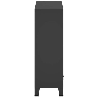Wardrobe Metal Industrial Style 67x35x107 cm Black