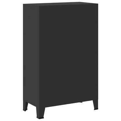 Wardrobe Metal Industrial Style 67x35x107 cm Black
