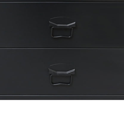 Chest of Drawers Metal Industrial Style 78x40x93 cm Black