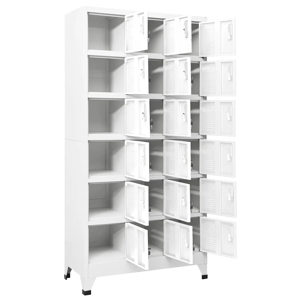 Locker Cabinet with 18 Compartments Metal 90x40x180 cm