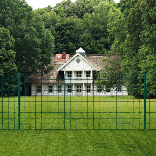 142811 vidaXL Euro Fence Steel 20x1 m Green