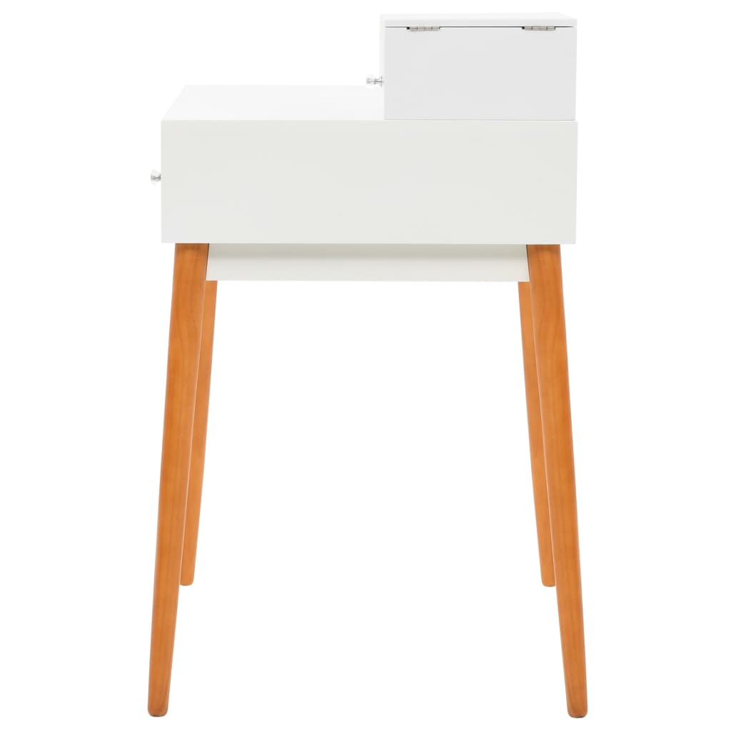 Dressing Table | White and brown | MDF, Glass, Pinewood, Metal | Medium