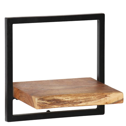 246014 vidaXL Wall Shelf Set 5 Pieces Solid Acacia Wood and Steel