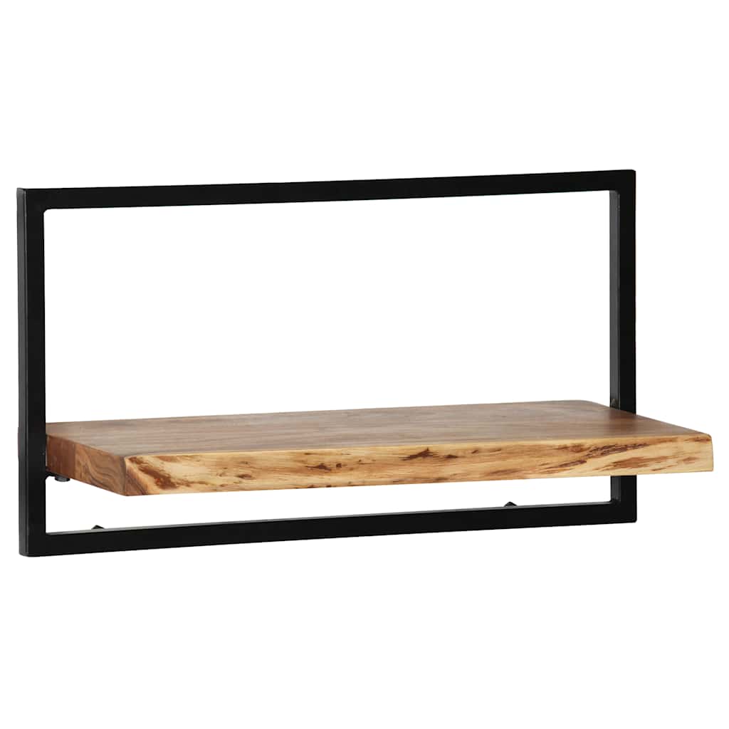 246014 vidaXL Wall Shelf Set 5 Pieces Solid Acacia Wood and Steel
