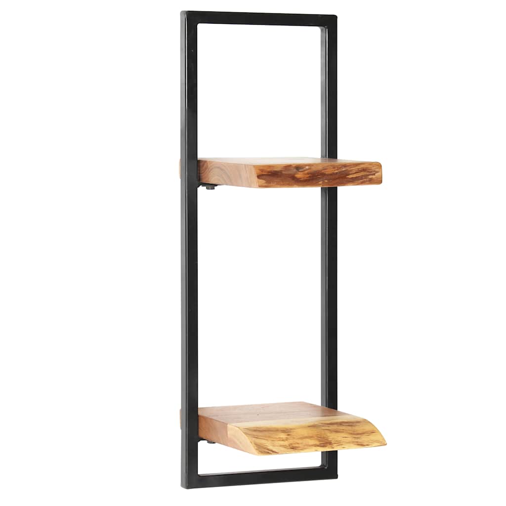 246014 vidaXL Wall Shelf Set 5 Pieces Solid Acacia Wood and Steel