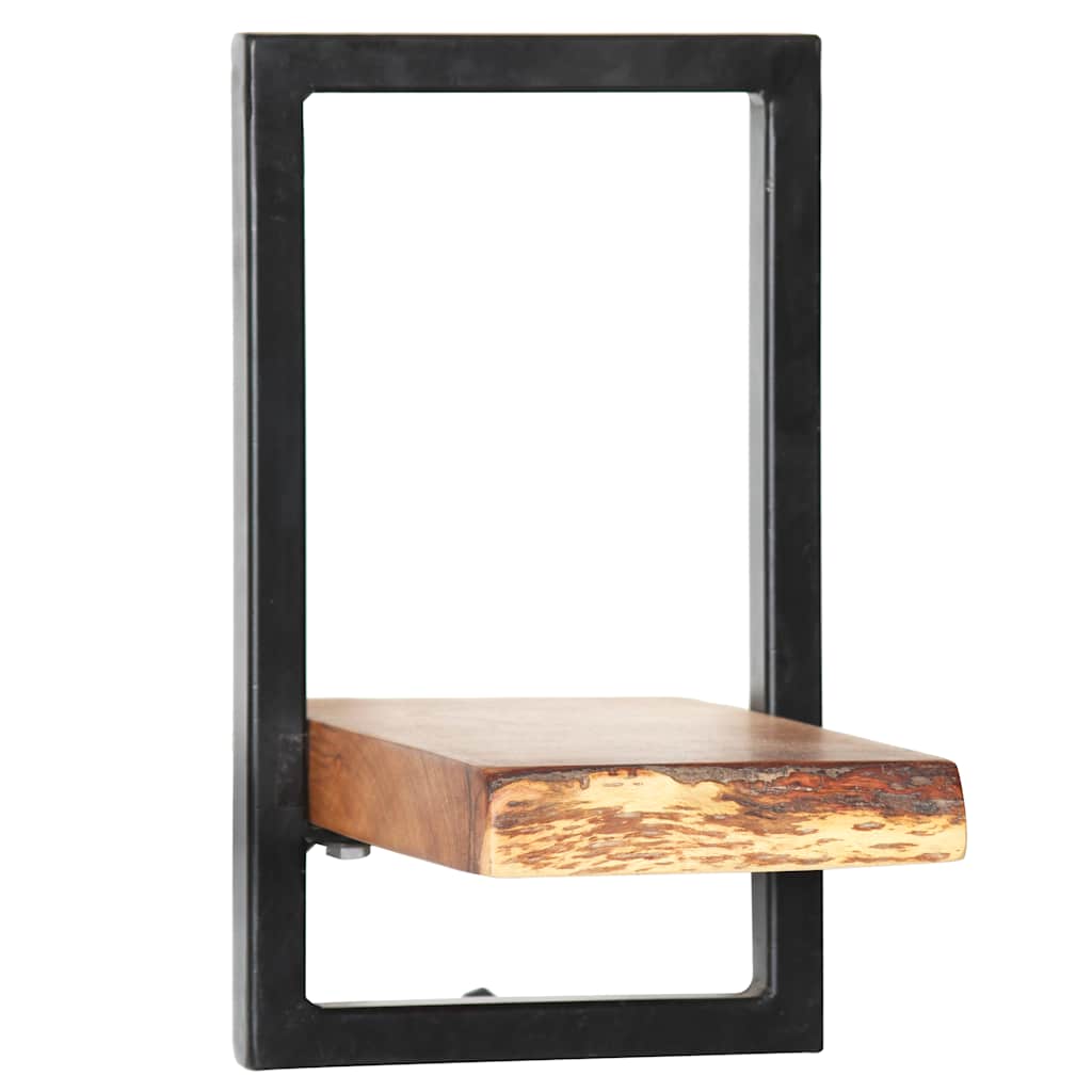 246014 vidaXL Wall Shelf Set 5 Pieces Solid Acacia Wood and Steel