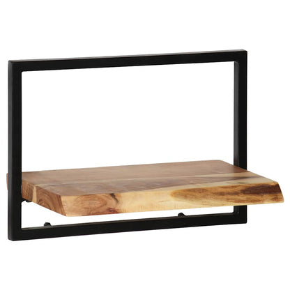 246014 vidaXL Wall Shelf Set 5 Pieces Solid Acacia Wood and Steel