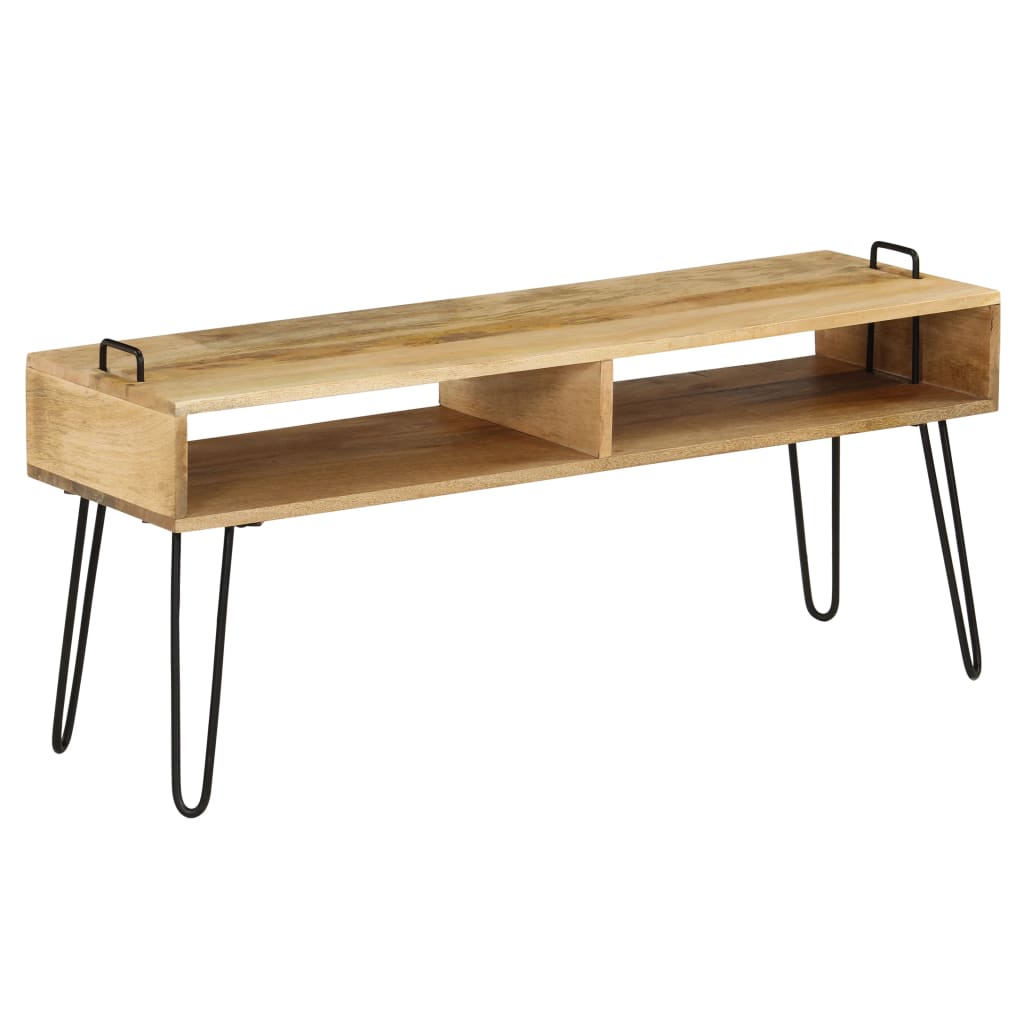 246021 vidaXL TV Stand Solid Mango Wood 110x35x45 cm