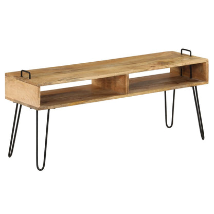246021 vidaXL TV Stand Solid Mango Wood 110x35x45 cm