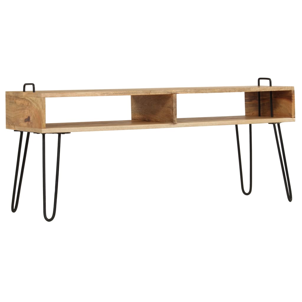 246021 vidaXL TV Stand Solid Mango Wood 110x35x45 cm