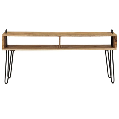 246021 vidaXL TV Stand Solid Mango Wood 110x35x45 cm