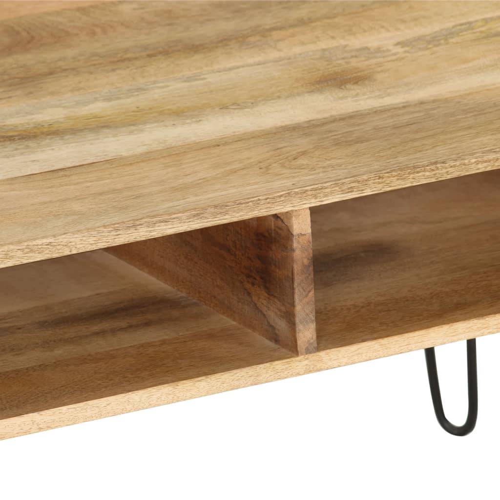 246021 vidaXL TV Stand Solid Mango Wood 110x35x45 cm
