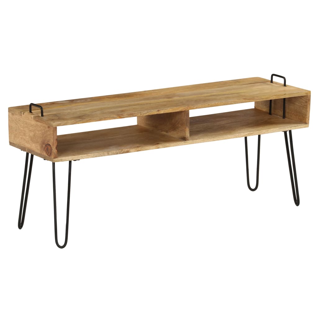246021 vidaXL TV Stand Solid Mango Wood 110x35x45 cm