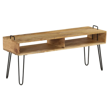 246021 vidaXL TV Stand Solid Mango Wood 110x35x45 cm