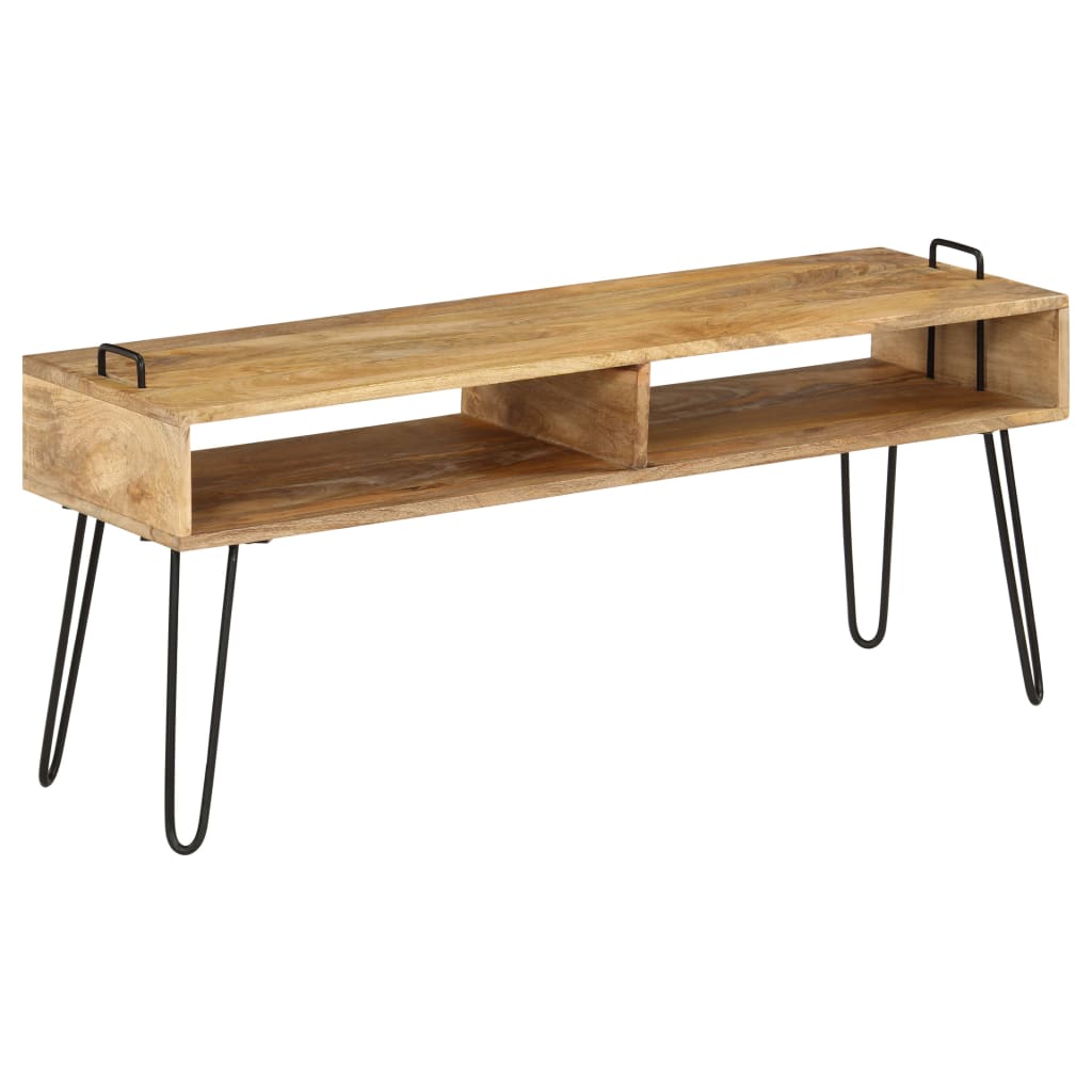 246021 vidaXL TV Stand Solid Mango Wood 110x35x45 cm